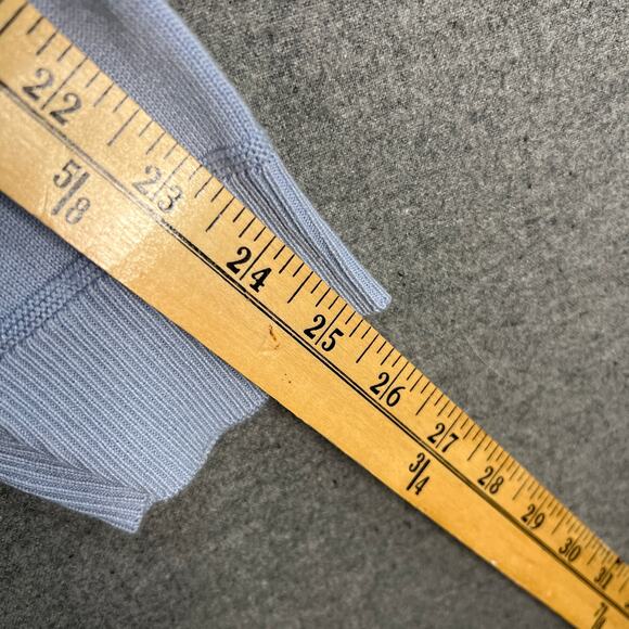 Isaac Mizrahi Live! Zip Front Collared Cardigan Satin Blue Size X-Large - Picture 5 of 8